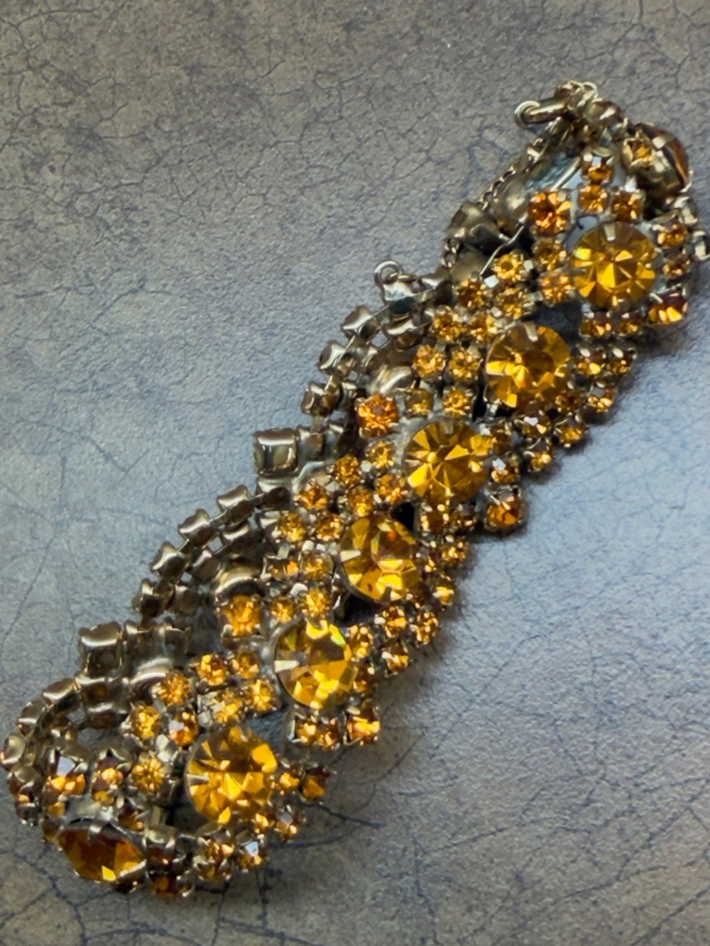 Golden Crystal Statement Bracelet - Women Jewelry